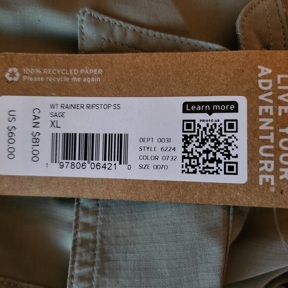 Eddie Bauer Women's Rainier Short-Sleeve Ripstop Shirt - Picture 3 of 3